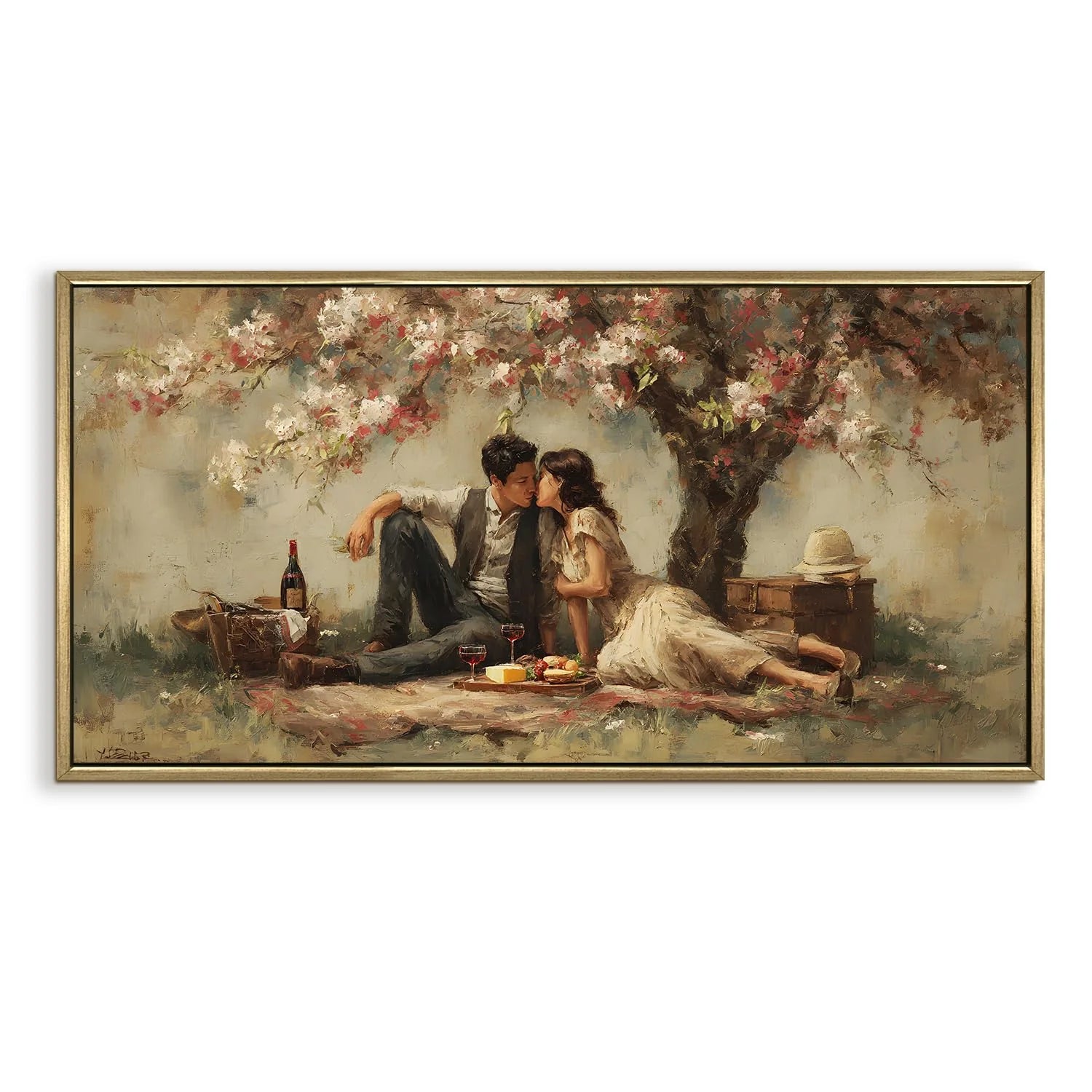 Vintage Spring Canvas Wall Painting For Hotel