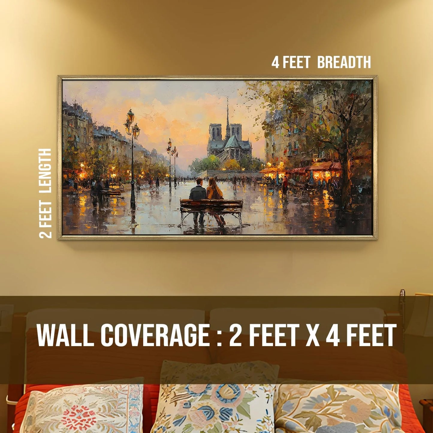Vintage Street Canvas Wall Art For Hotel And Restaurant