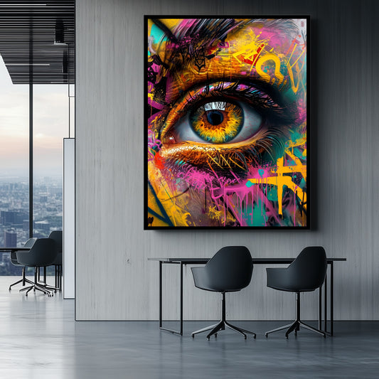 Graffiti Eye canvas wall art painting