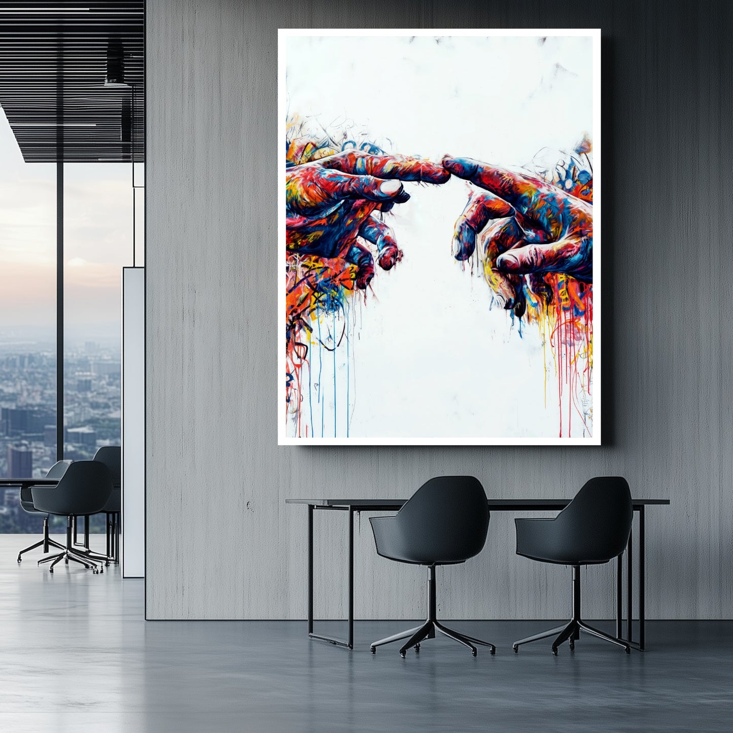 Graffiti Hands Creation canvas wall art painting