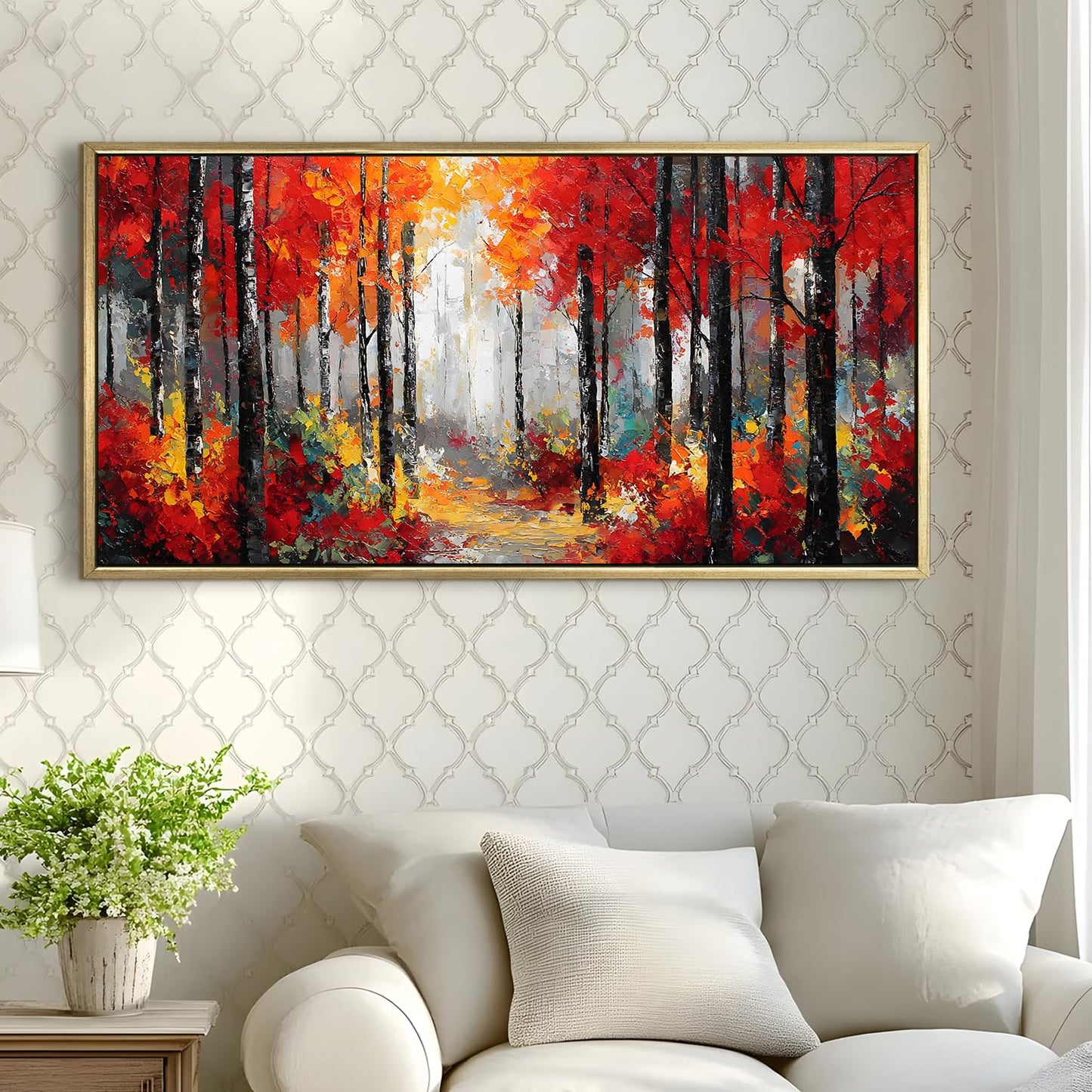 Vintage Forest Canvas Wall Painting For Hotel Room