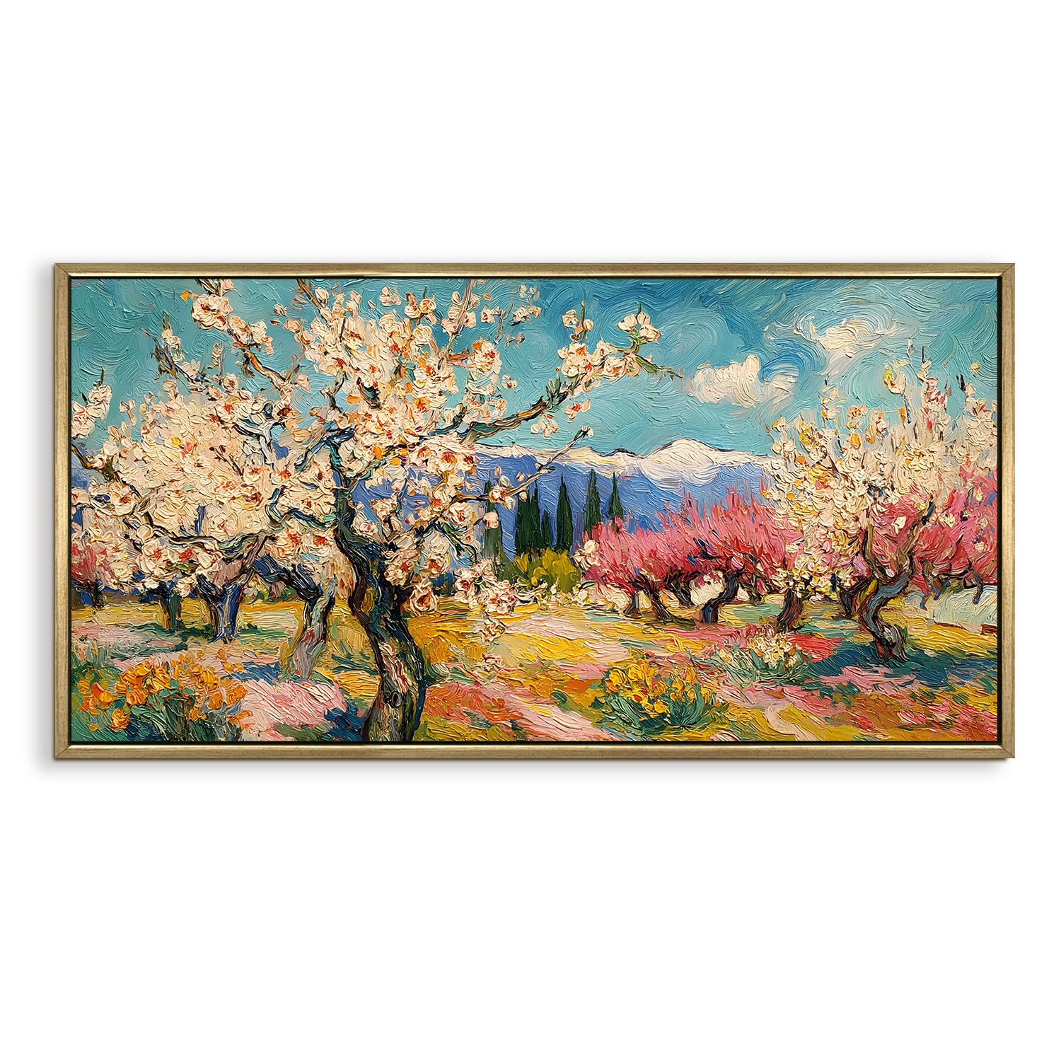 Vintage Floral Canvas Wall Painting For Hotel