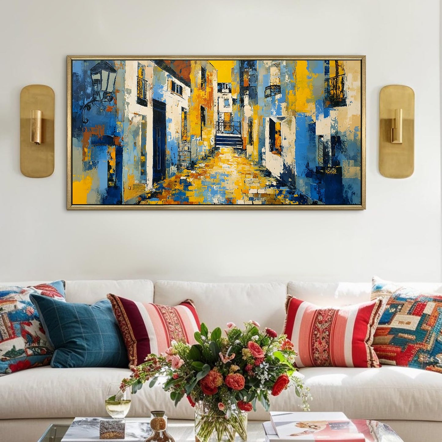 Vintage Modern Alley Canvas Wall Painting