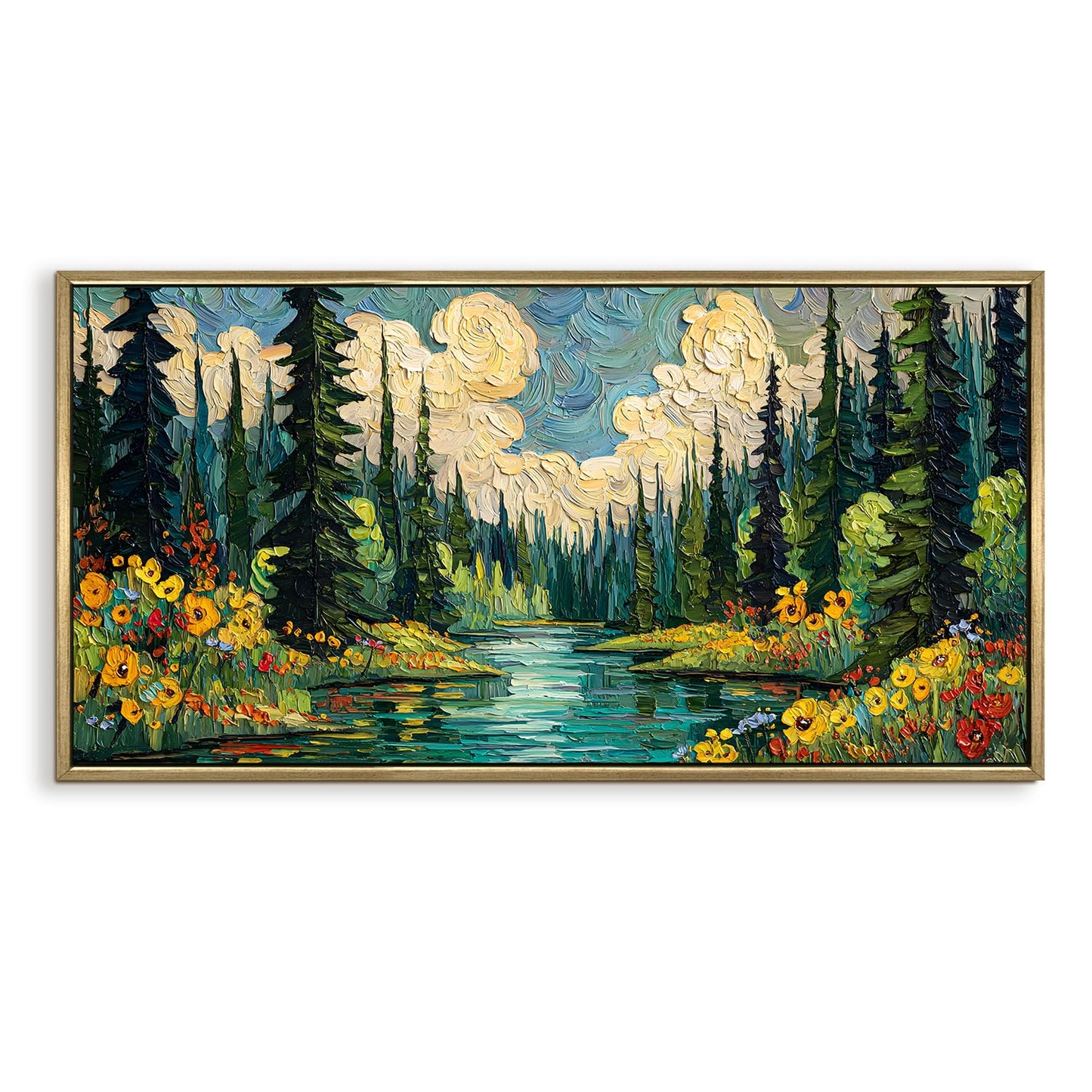 Vintage Forest Canvas Wall Painting For Hotel Room And Restaurant