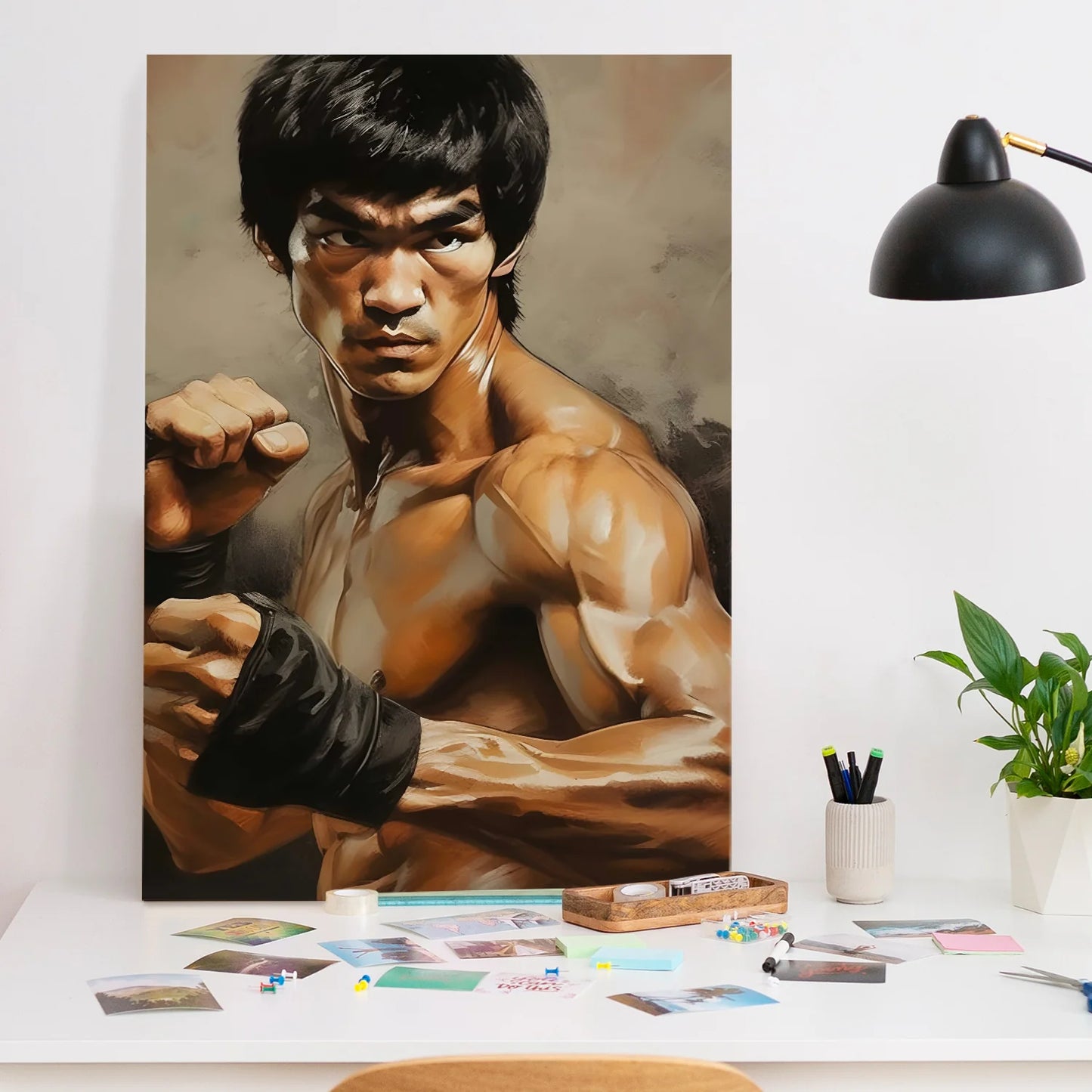 Bruce Lee Inspired Canvas Wall Art Painting