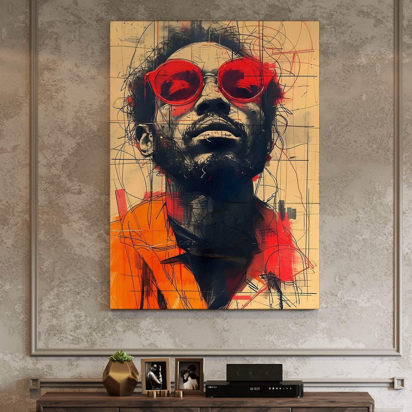 Streetside Icon Wall Art Painting, HD Canvas Print, Framed, Ready to Hang