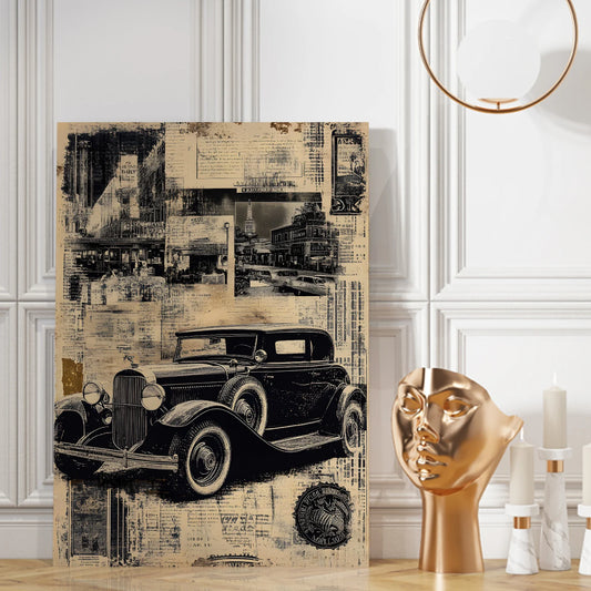 Vintage Car Wall Canvas Wall Art For Home Decor