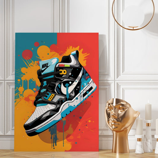 Sneaker Splash Canvas Wall Art Painting