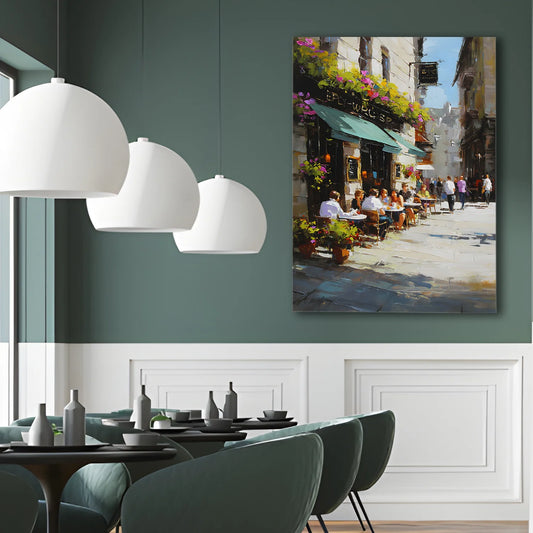 Vintage Street Wall Canvas Painting For Drawing Room Decoration