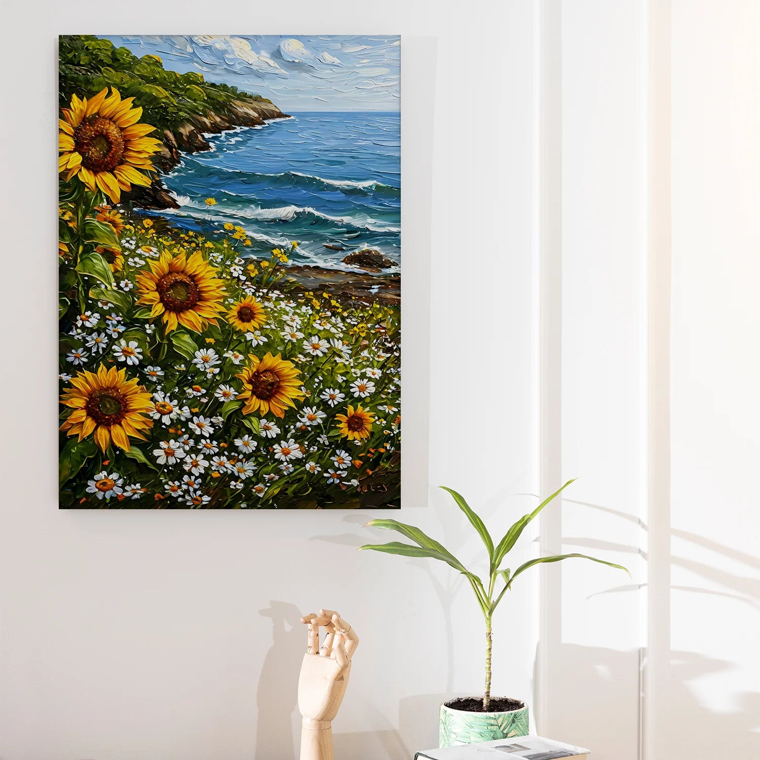 Vibrant Ocean Bloom Canvas Wall Painting