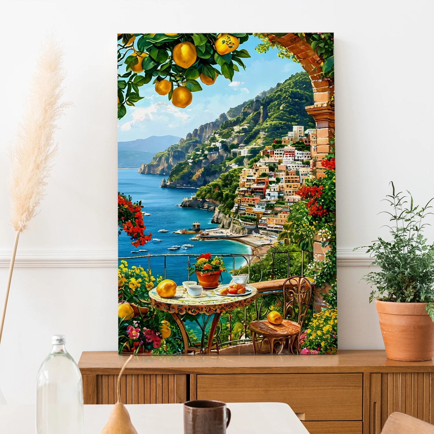 Coastline Wall Canvas Painting For Hotel