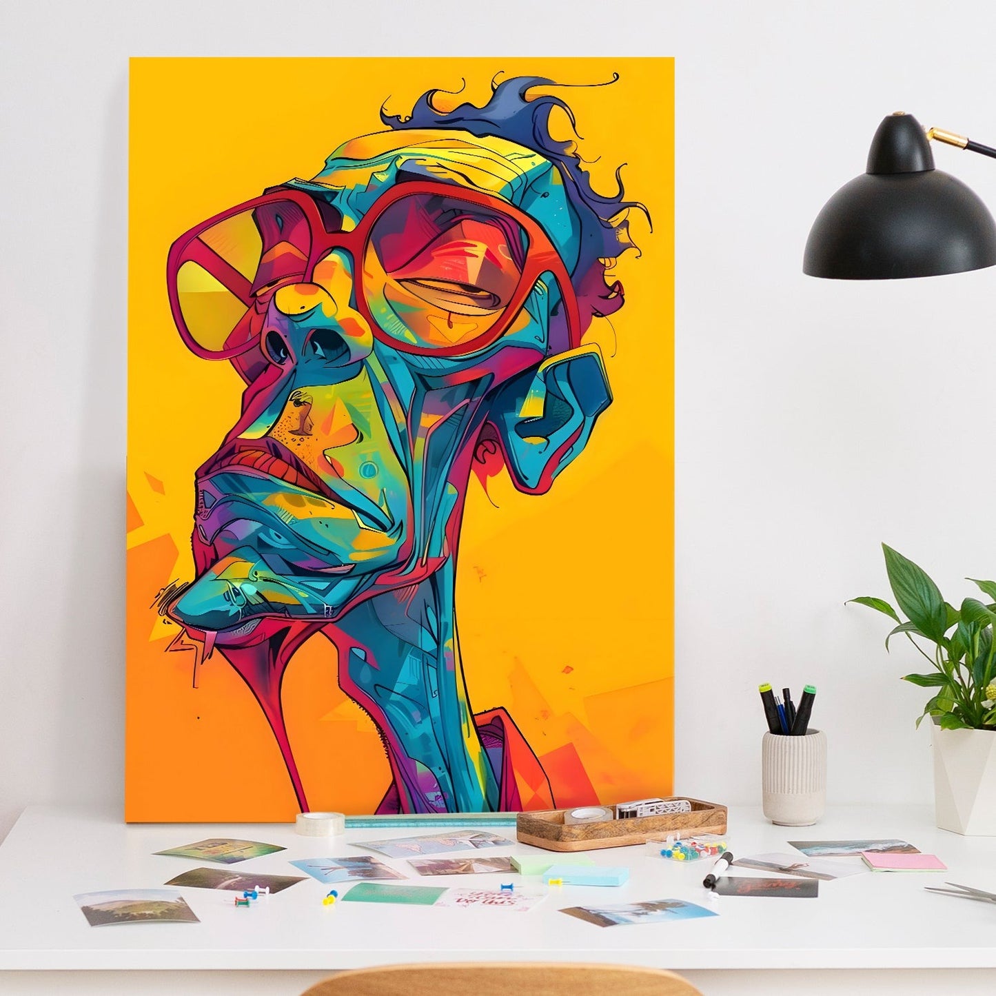 Electric Ego Wall Art Painting, HD Canvas Print, Framed, Ready to Hang
