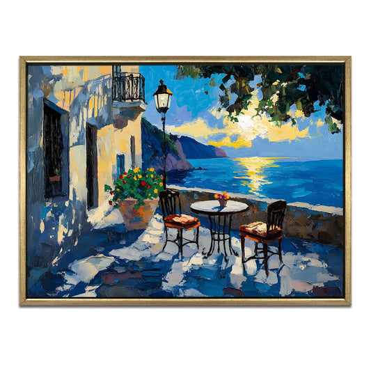 Vintage Wall Canvas Painting For Cafe Decoration