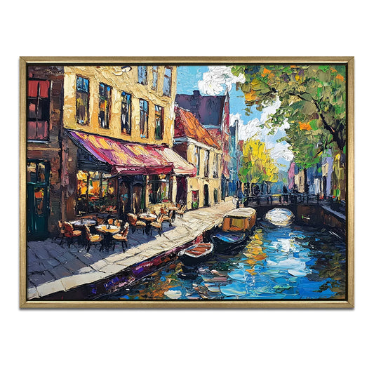Vintage Cafe Canvas Wall Art For Living Room Decoration