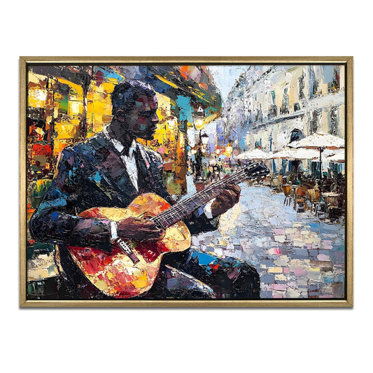 Vintage Wall Canvas Painting For Cafe Decor