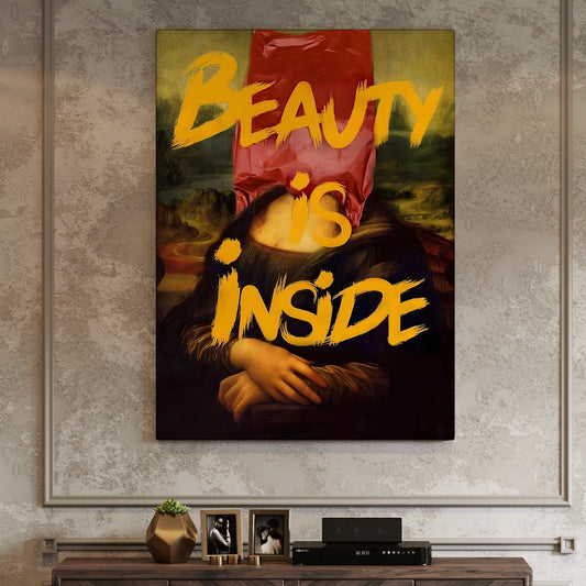 Mona Lisa - Beauty is Inside canvas wall art painting