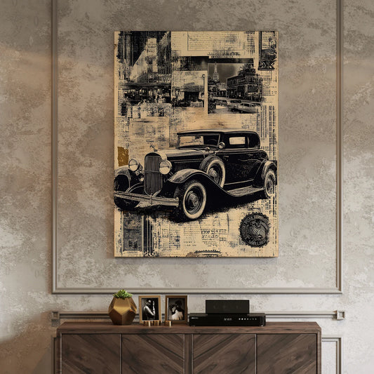 Vintage Car Wall Canvas Wall Art For Home Decor