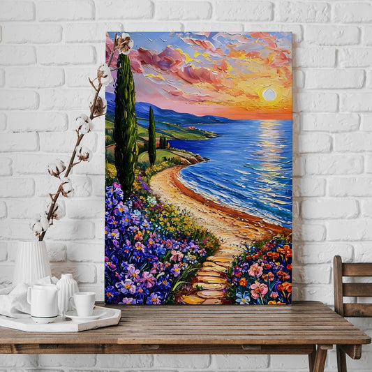 Blooming Coastline Wall Art Painting