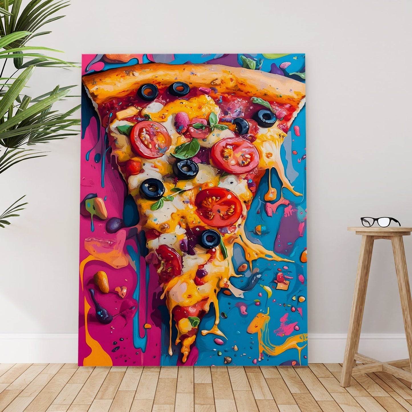 Color Crust Chaos Wall Art Painting, HD Canvas Print, Framed, Ready to Hang