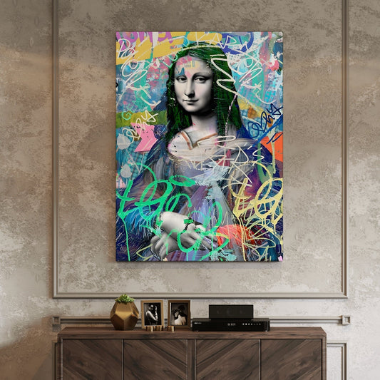 Portrait of Lisa , wife of Francesco del Giocondo. canvas wall art painting