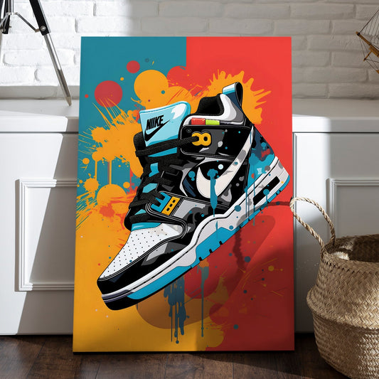 Sneaker Splash Canvas Wall Art Painting