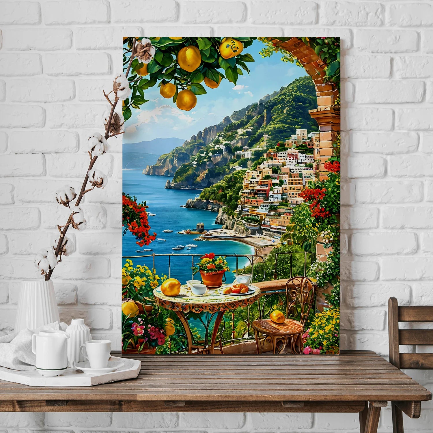 Coastline Wall Canvas Painting For Hotel