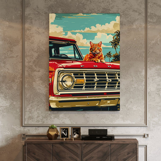 Vintage Road Trip Pop Art Wall Poster canvas wall art painting