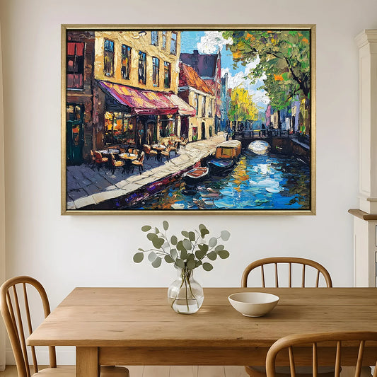 Vintage Cafe Canvas Wall Art For Living Room Decoration