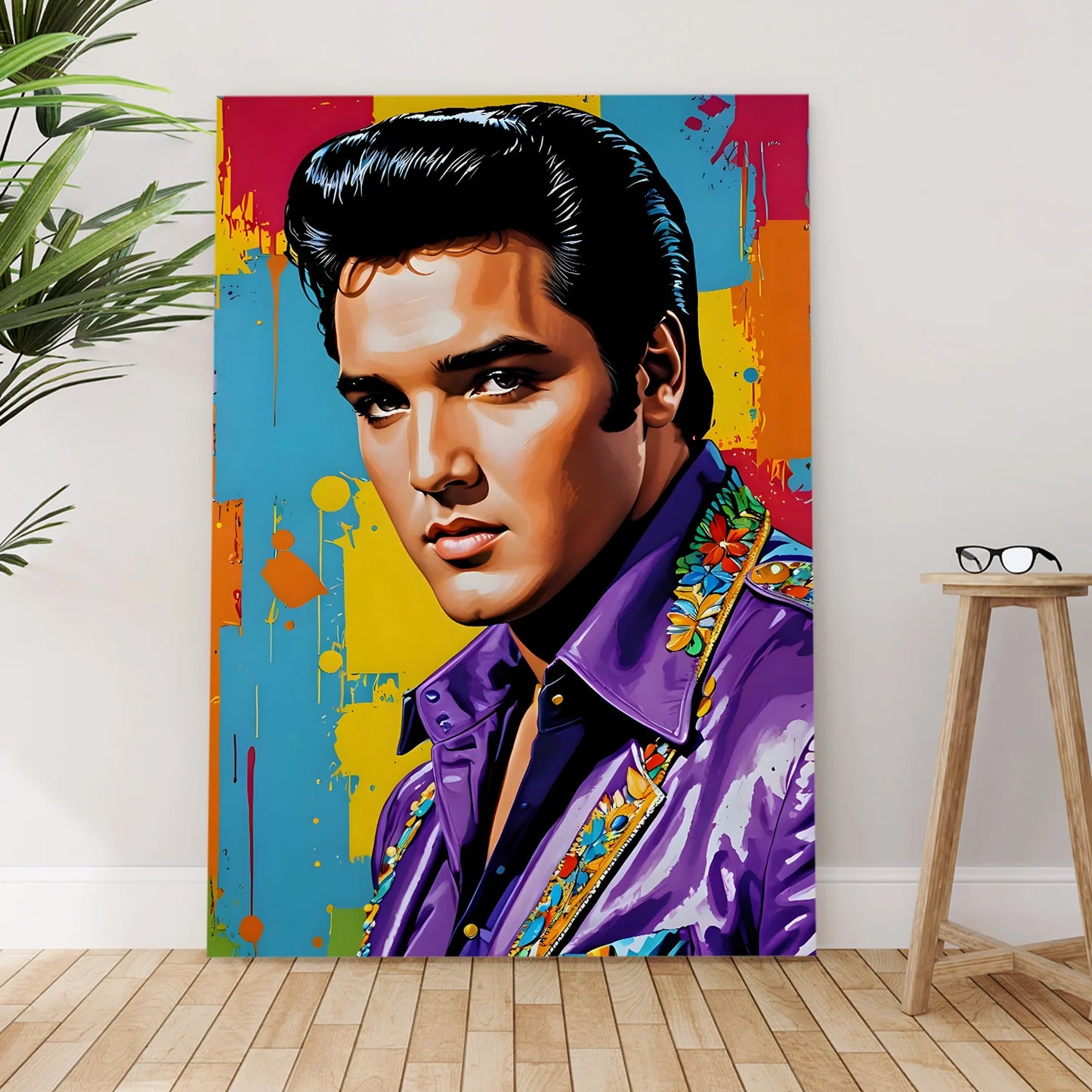 Elvis Presley - Iconic Pop Art Canvas Wall Painting
