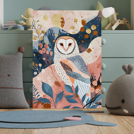 Owl Canvas Wall Art Wildlife Painting