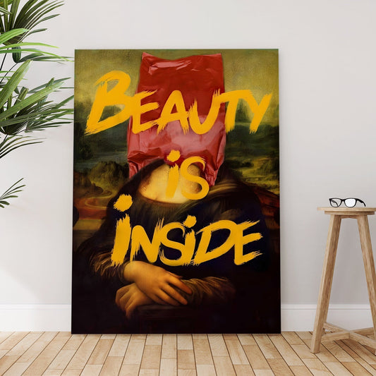 Mona Lisa - Beauty is Inside canvas wall art painting