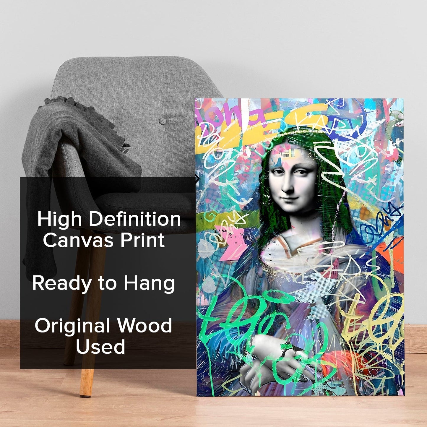 Portrait of Lisa , wife of Francesco del Giocondo. canvas wall art painting