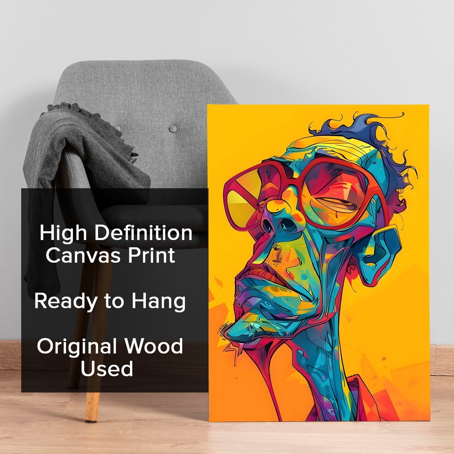 Electric Ego Wall Art Painting, HD Canvas Print, Framed, Ready to Hang