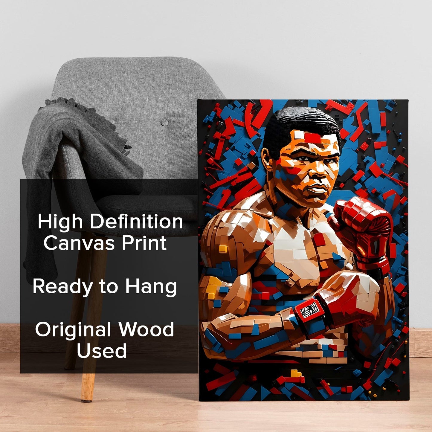 Boxing Royalty Wall Art Painting, HD Canvas Print, Framed, Ready to Hang