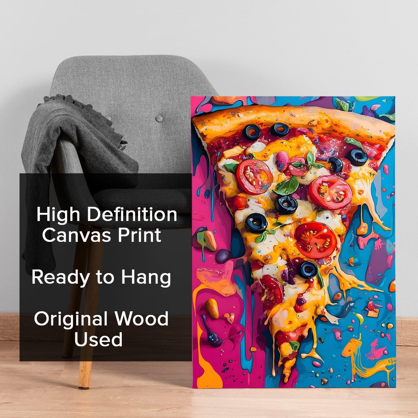 Color Crust Chaos Wall Art Painting, HD Canvas Print, Framed, Ready to Hang