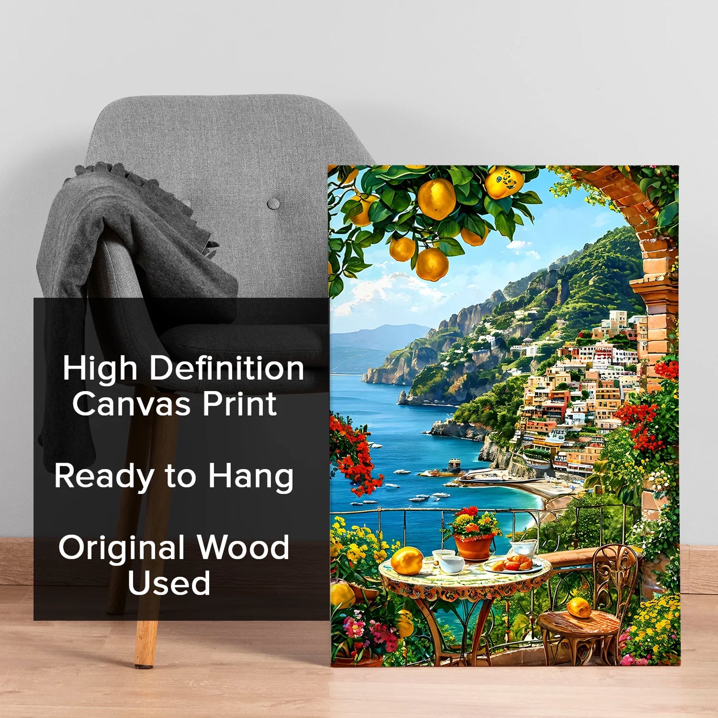 Coastline Wall Canvas Painting For Hotel