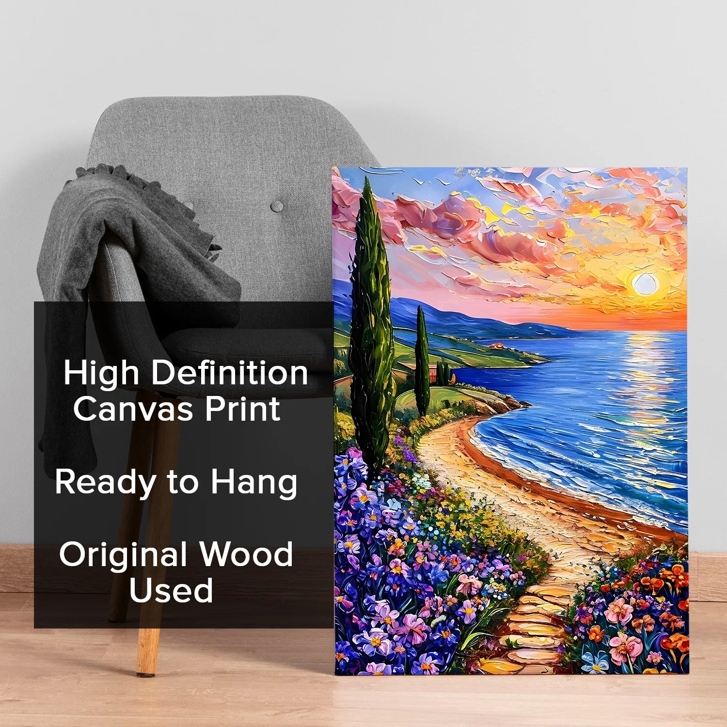 Blooming Coastline Wall Art Painting