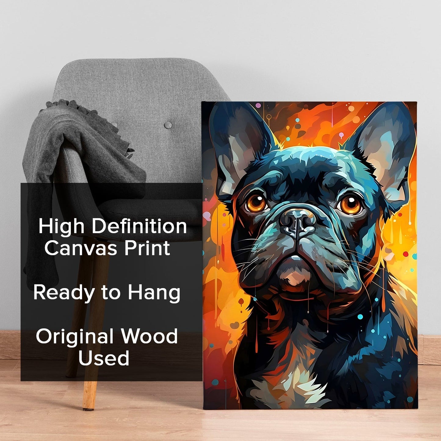 French Bulldog Art canvas wall art painting