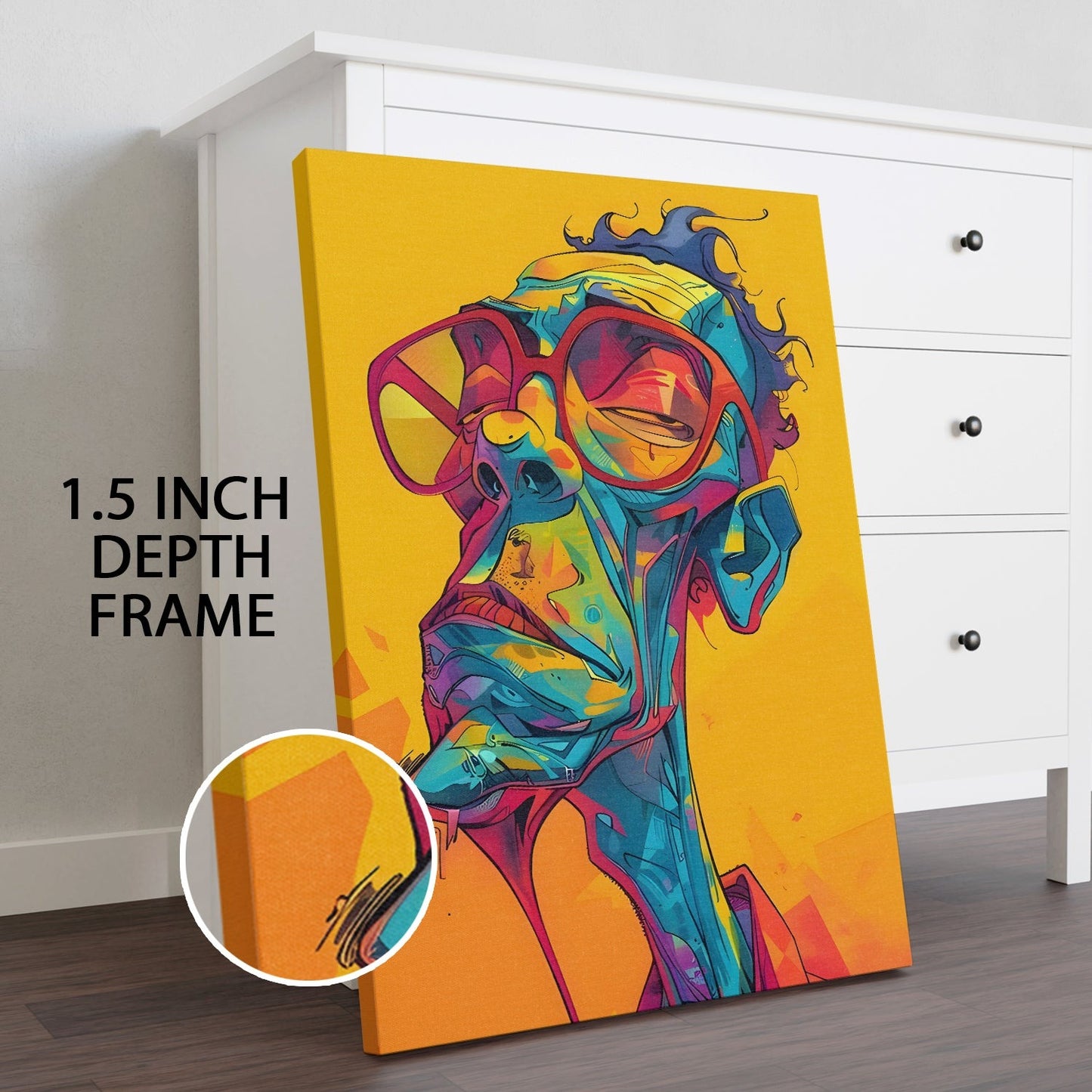 Electric Ego Wall Art Painting, HD Canvas Print, Framed, Ready to Hang