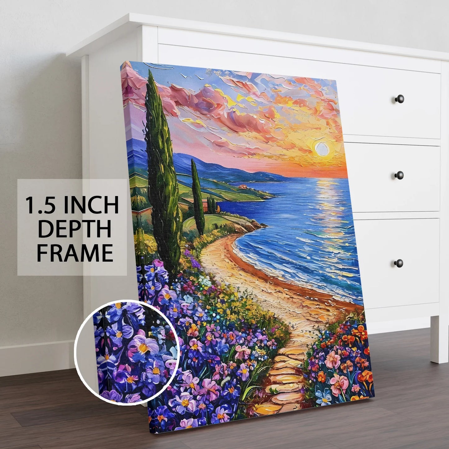 Blooming Coastline Wall Art Painting