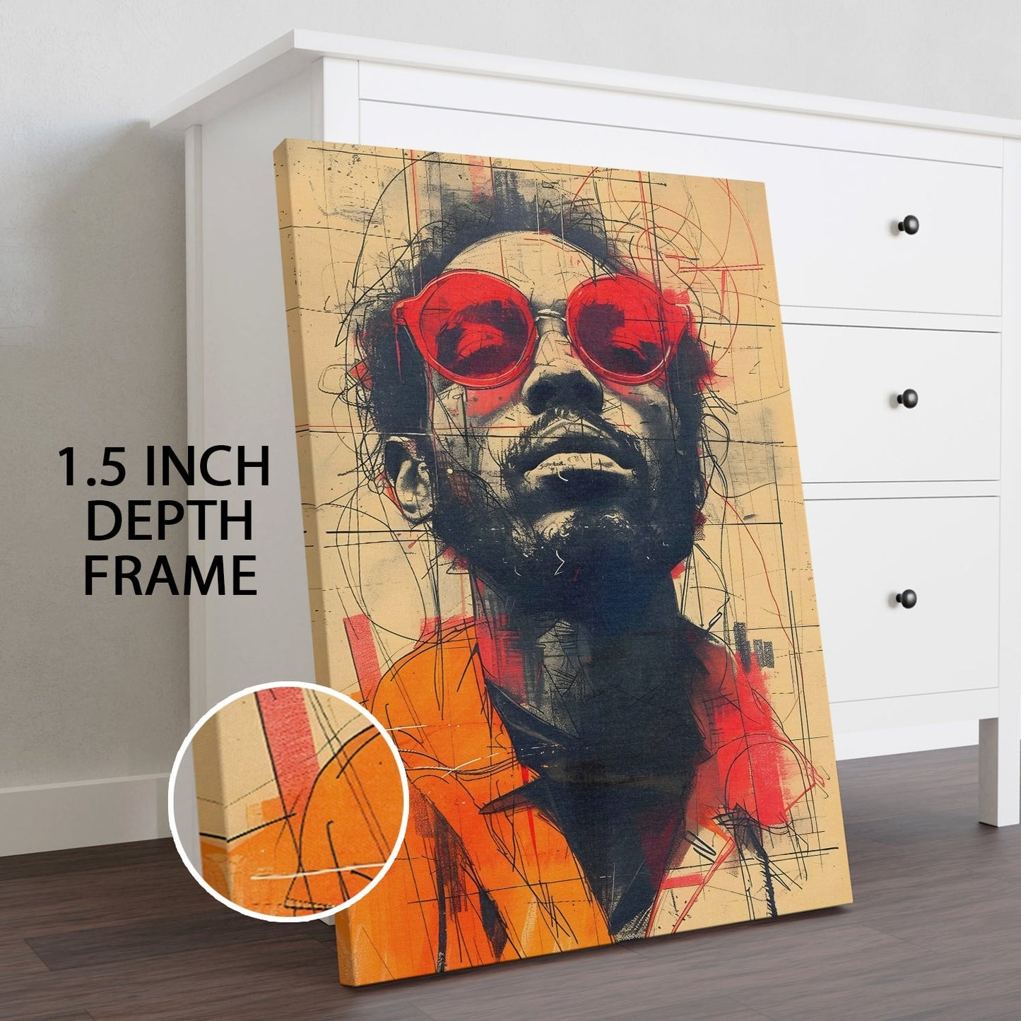 Streetside Icon Wall Art Painting, HD Canvas Print, Framed, Ready to Hang