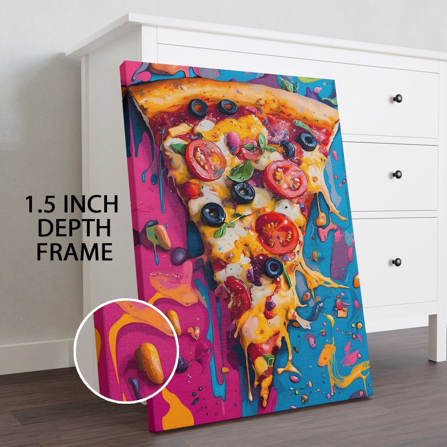 Color Crust Chaos Wall Art Painting, HD Canvas Print, Framed, Ready to Hang