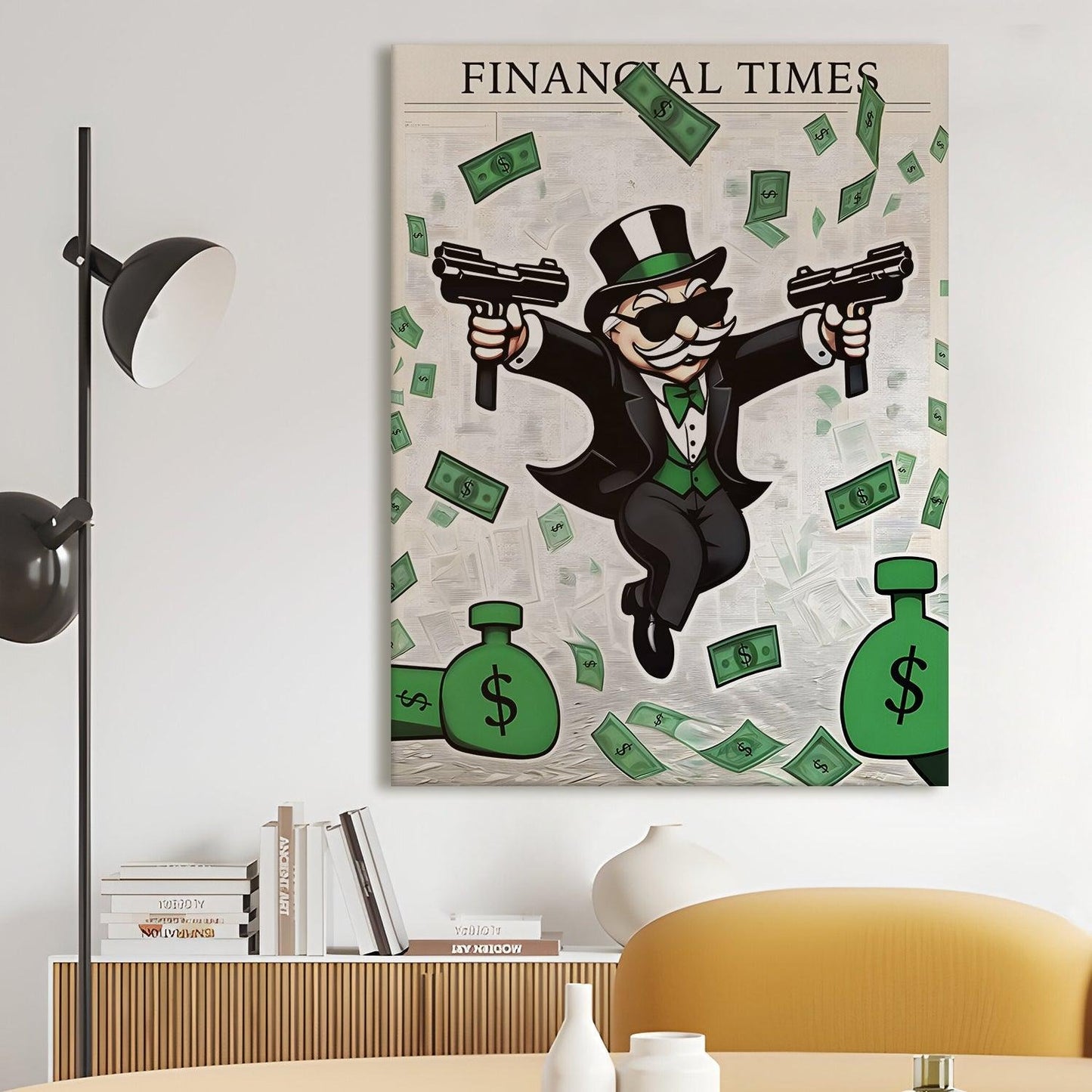 Gangsta Monopoly Man canvas wall art painting