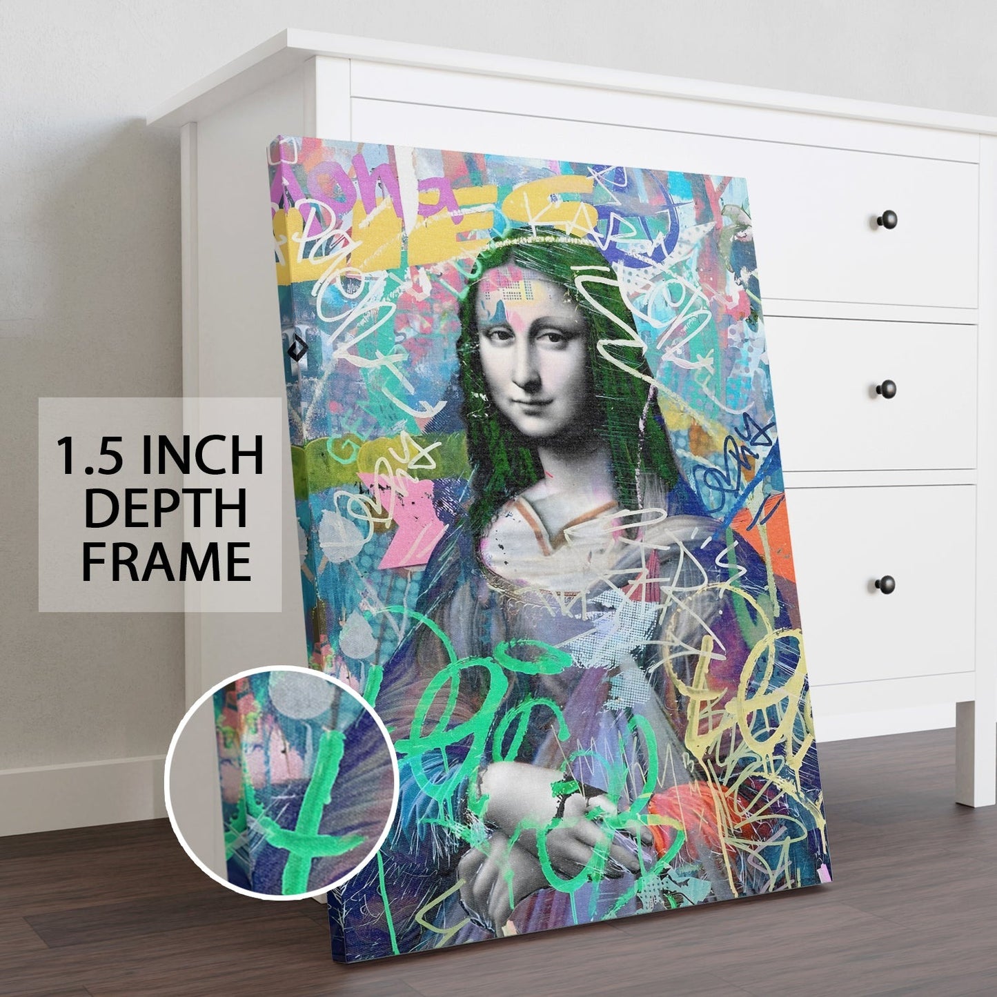 Mona Lisa Maximalist Altered Canvas Wall Art For Home