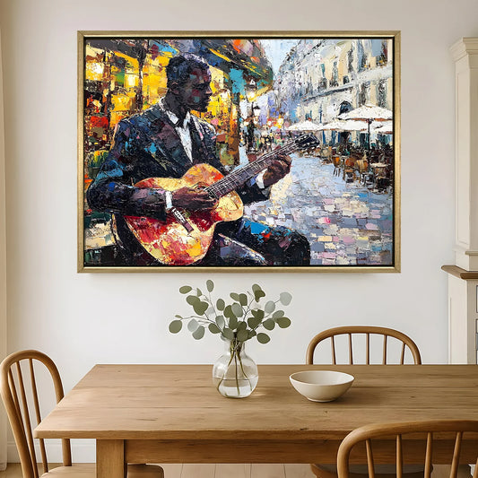 Vintage Wall Canvas Painting For Cafe Decor