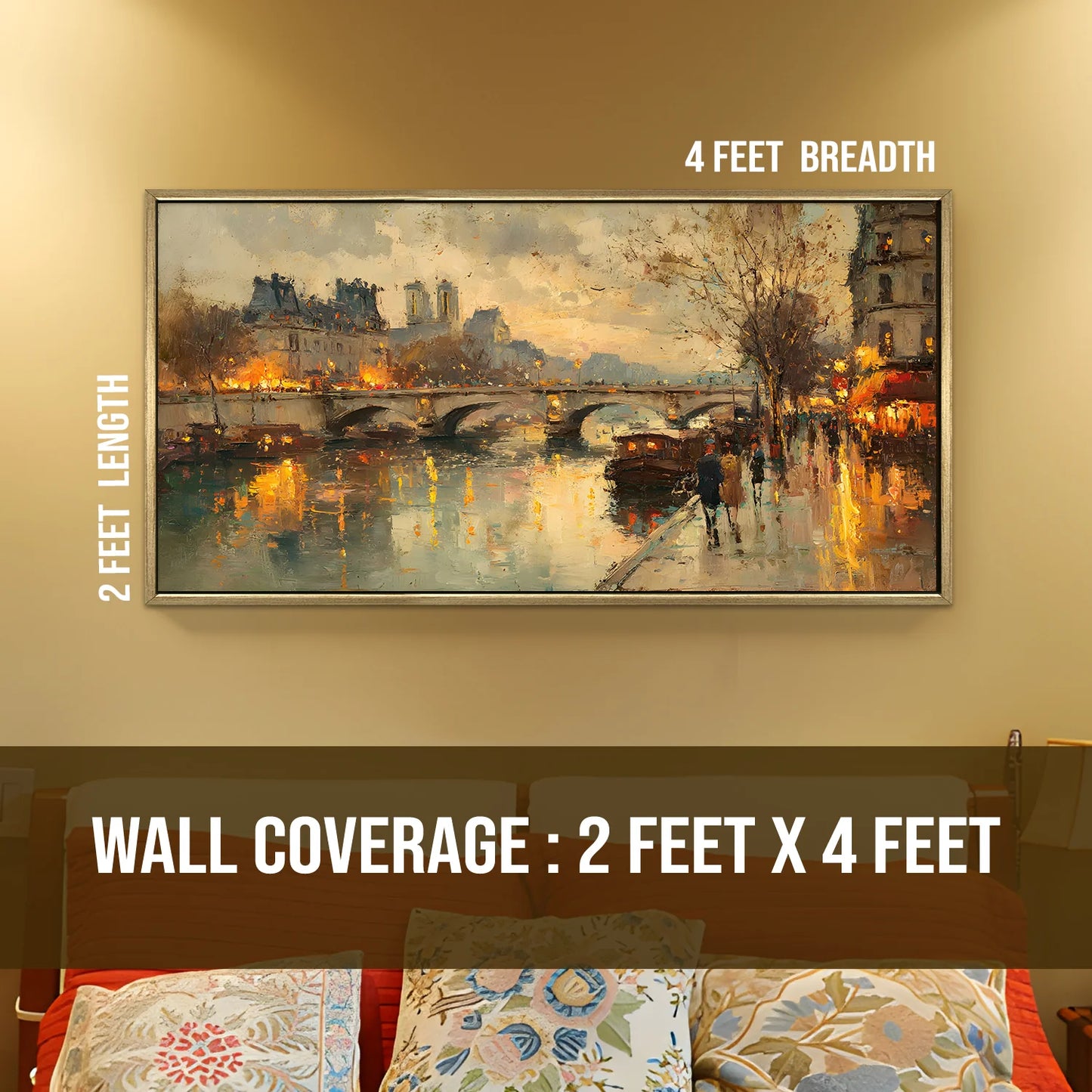 Vintage Cityscape Wall Canvas Wall Painting