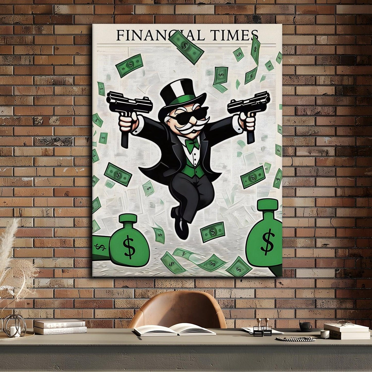 Gangsta Monopoly Man canvas wall art painting