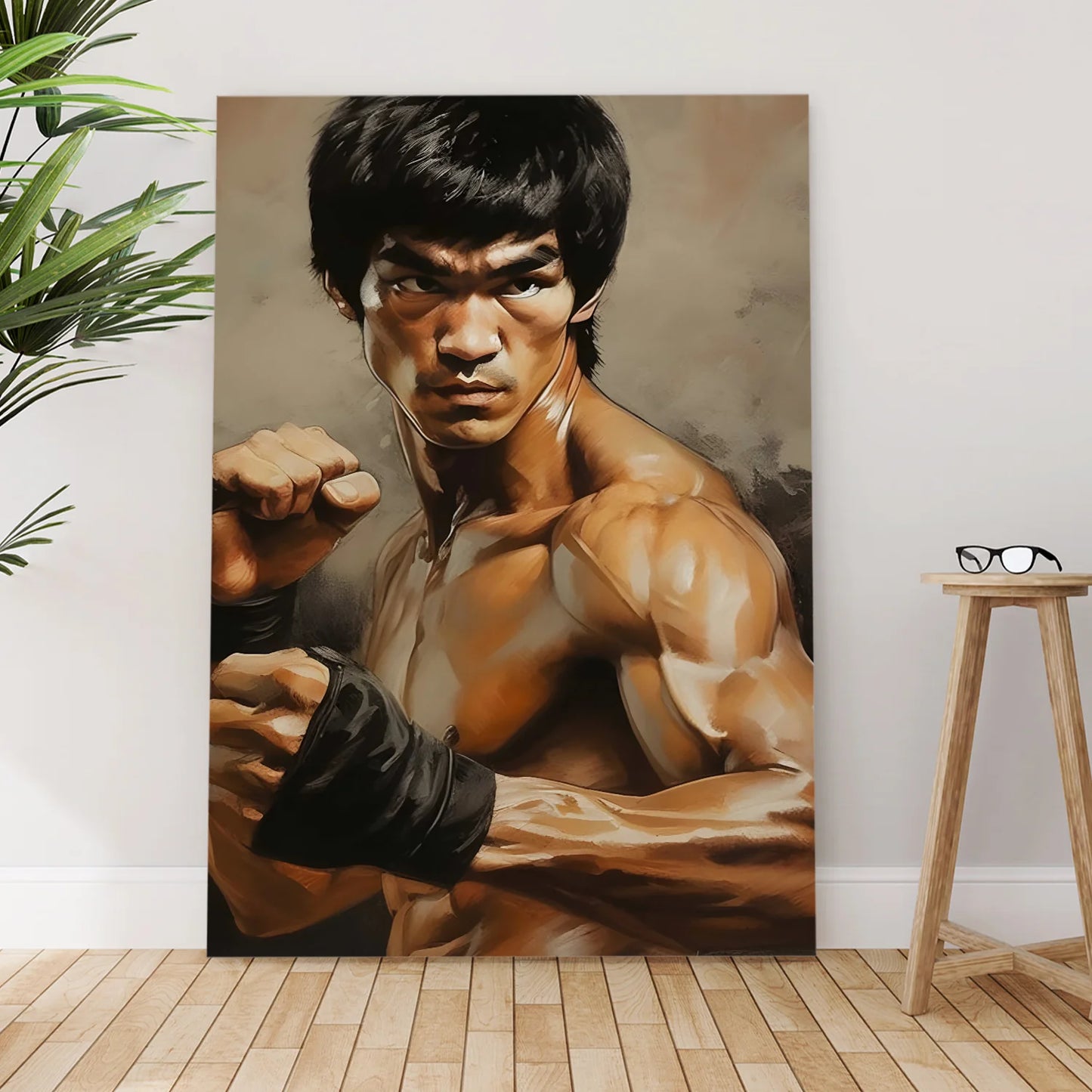 Bruce Lee Inspired Canvas Wall Art Painting