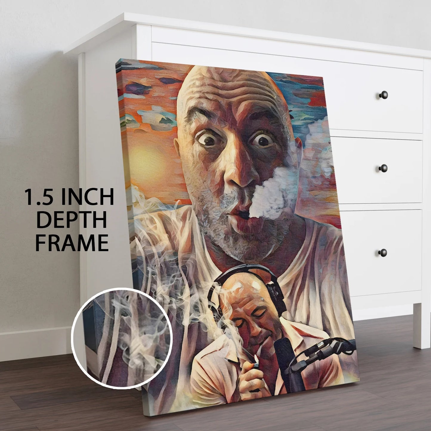 Joe Rogan Bold Portrait Canvas Wall Art Painting