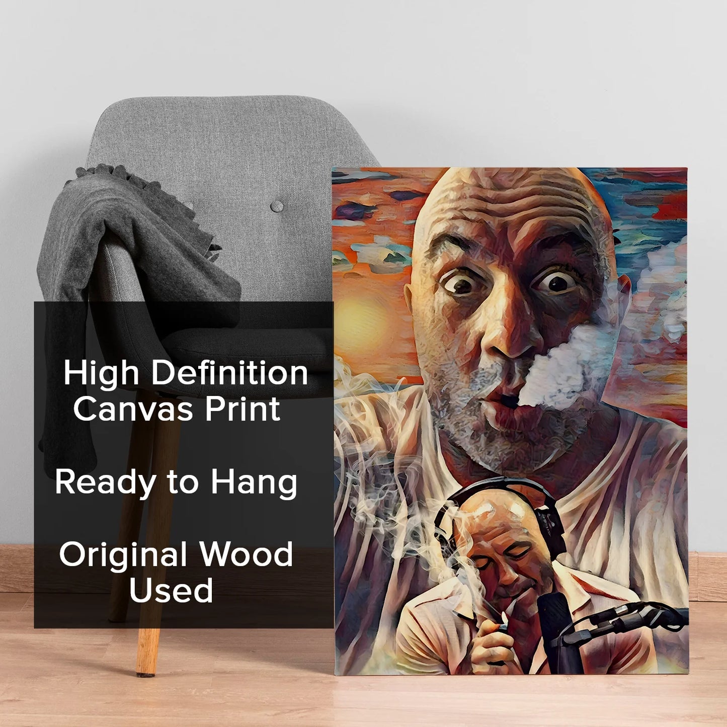 Joe Rogan Bold Portrait Canvas Wall Art Painting